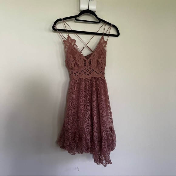 Free People FP One Adella Burnout Dress Pink NWOT JB - Picture 5 of 12